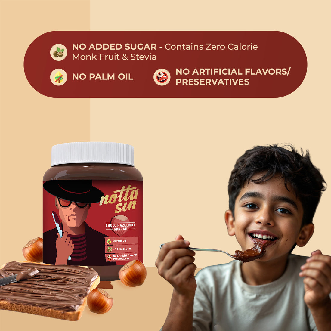 Choco Hazelnut Spread - 250G (Loved by kids, trusted by moms)
