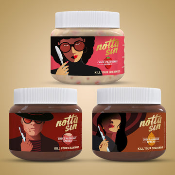 Rebel Trio: Choco Hazelnut, Choco Almond & Choco Strawberry (80G x3)