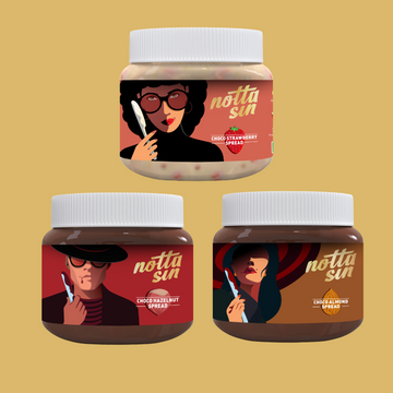 Rebel Trio: Choco Hazelnut, Choco Almond & Choco Strawberry (100G x3) (Delicious disruption starts here — triple the flavor, zero the guilt)