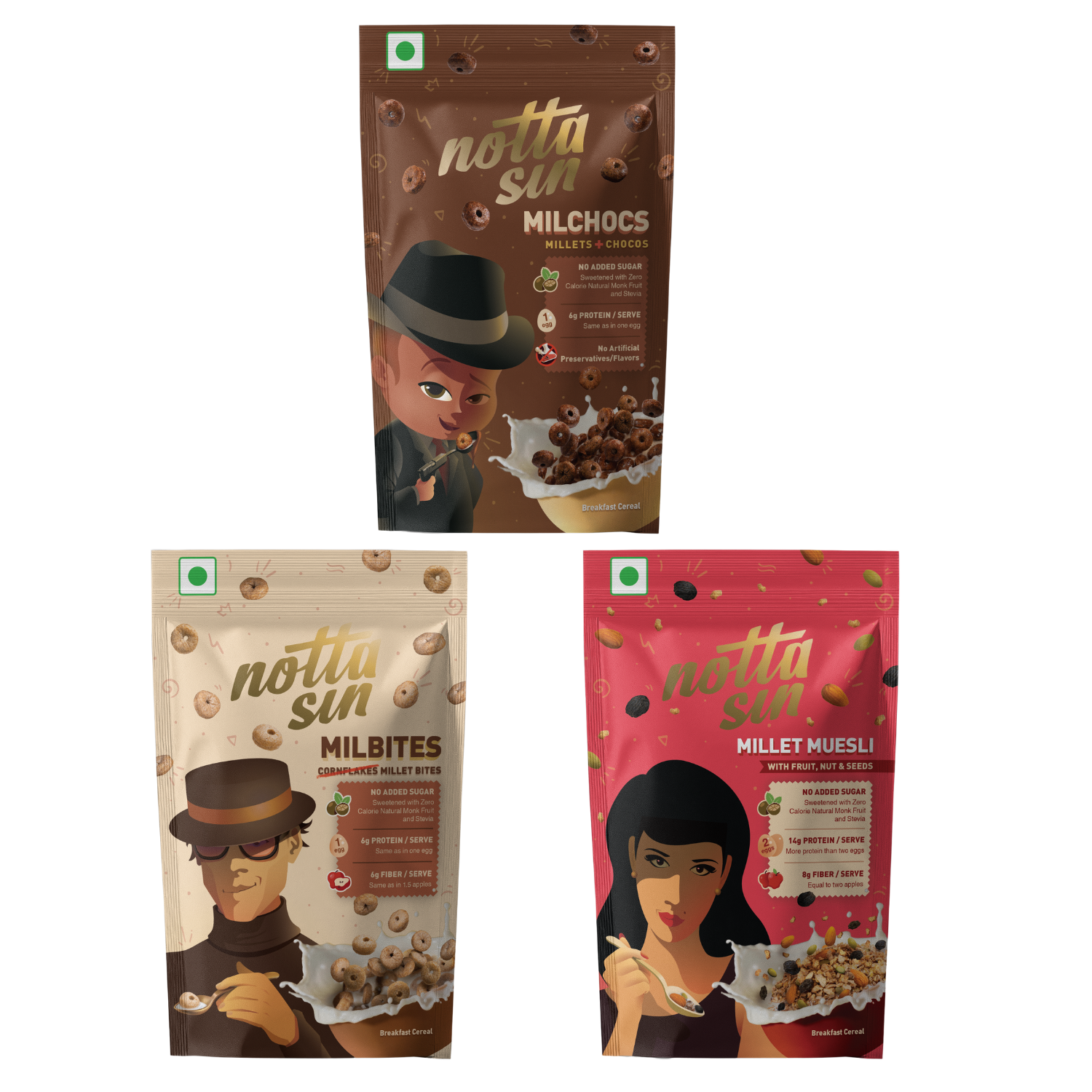 Triple Treat: Breakfast Cereals Combo | 60g x 3 packs