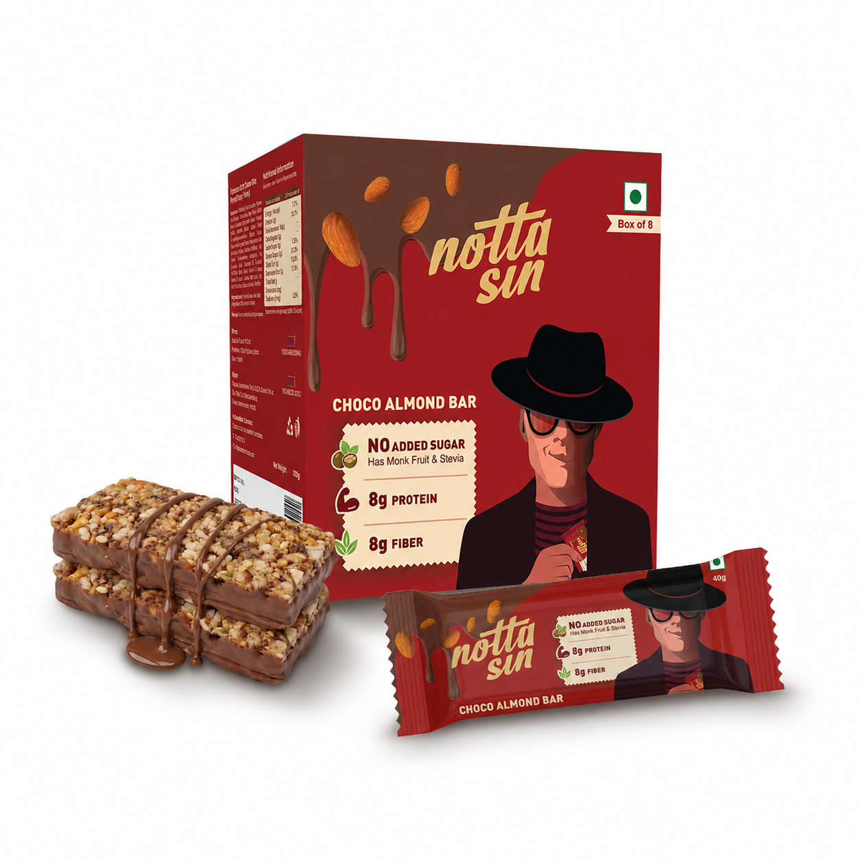 Choco Almond Bar | Box of 8