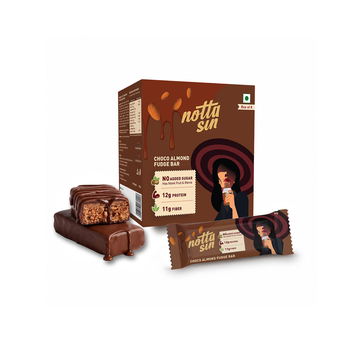 Choco Almond Fudge Bar | Box of 8