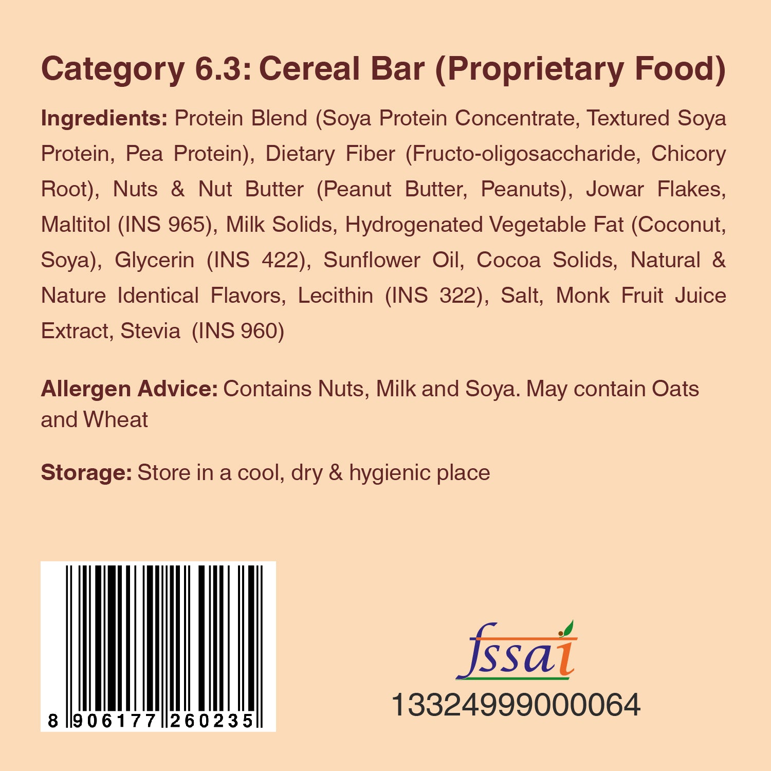 Choco Peanut Fudge Bar | Box of 8