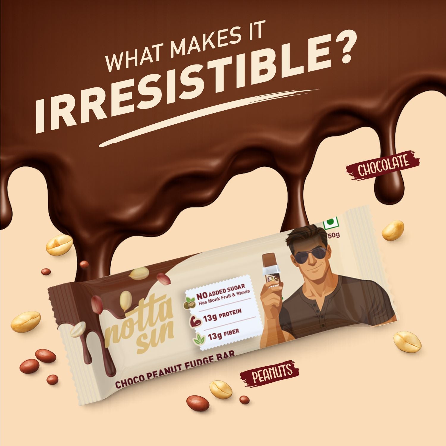 Choco Peanut Fudge Bar | Box of 8