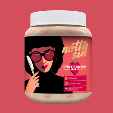 Choco Strawberry Spread - 250G (Berry bliss in a white chocolate kiss — Sugar not invited)